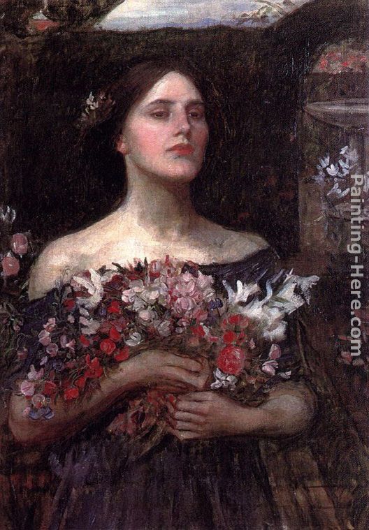 Gather Ye Rosebuds painting - John William Waterhouse Gather Ye Rosebuds art painting